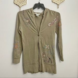 Vertigo embroidered hood zip jacket